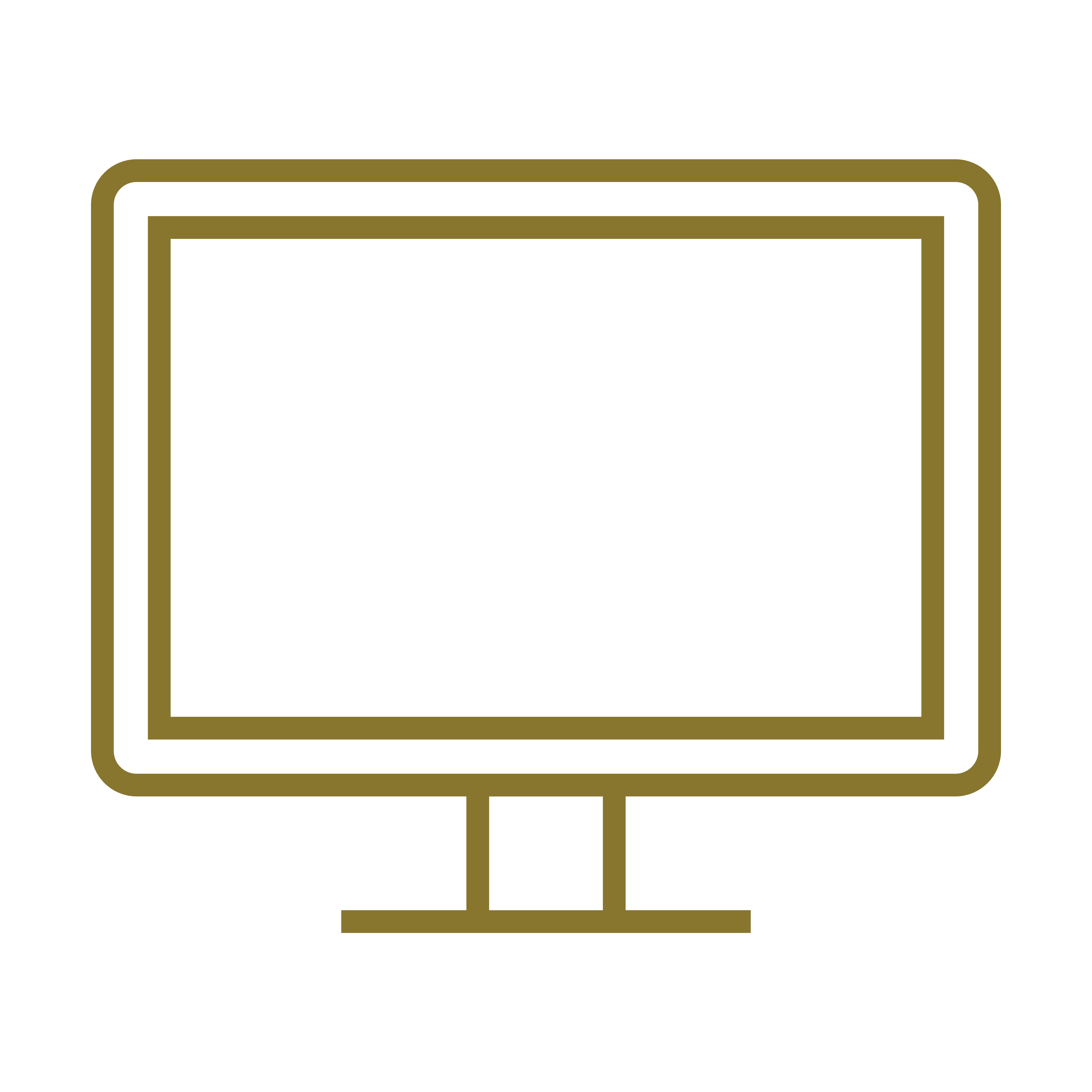 A gold icon of a computer