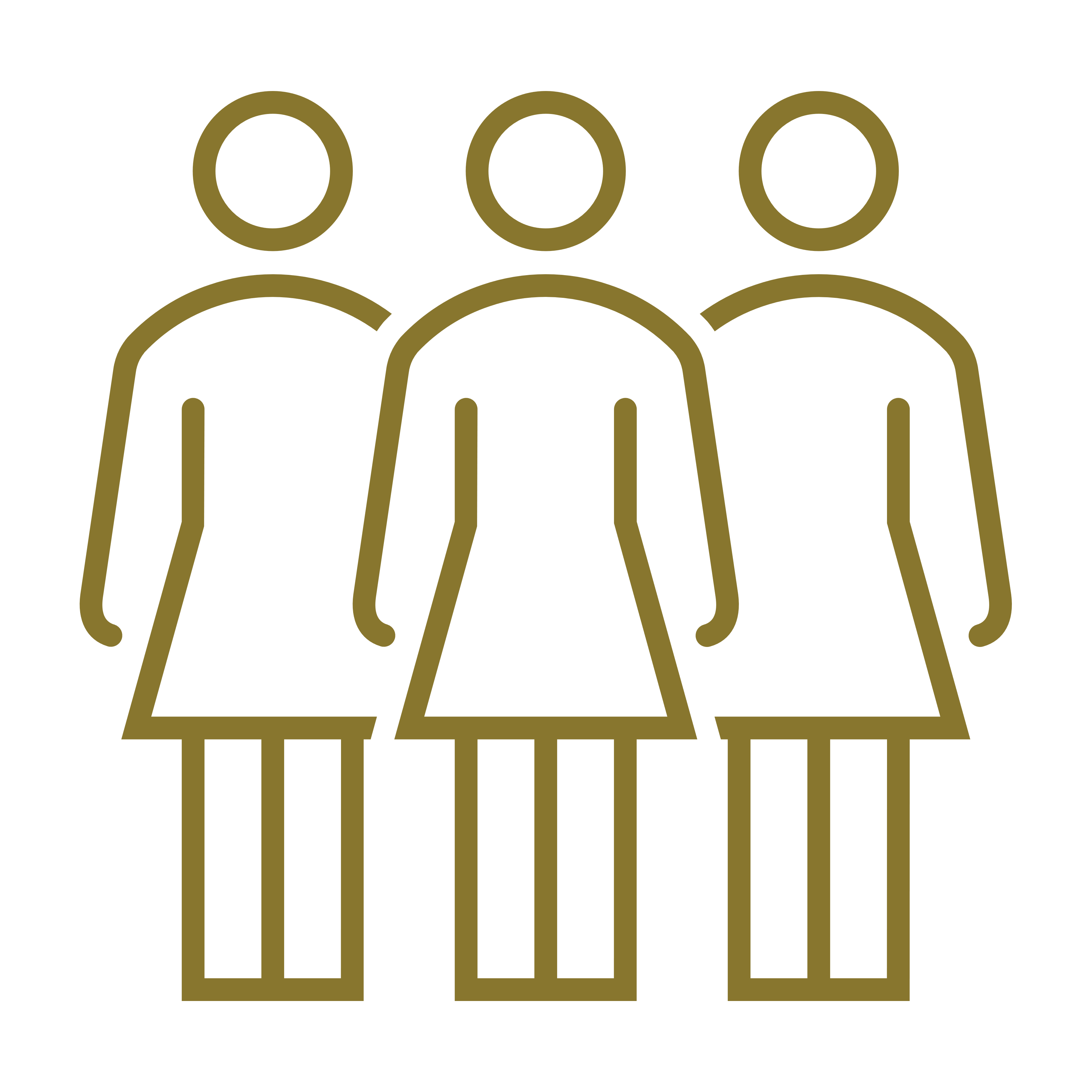 Icon of three female shaped bodies