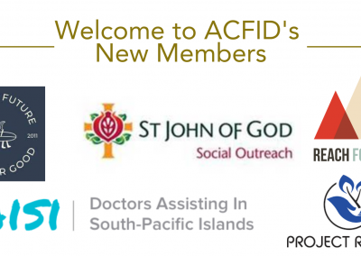 A Big Welcome to ACFID’s 2022 New Members!