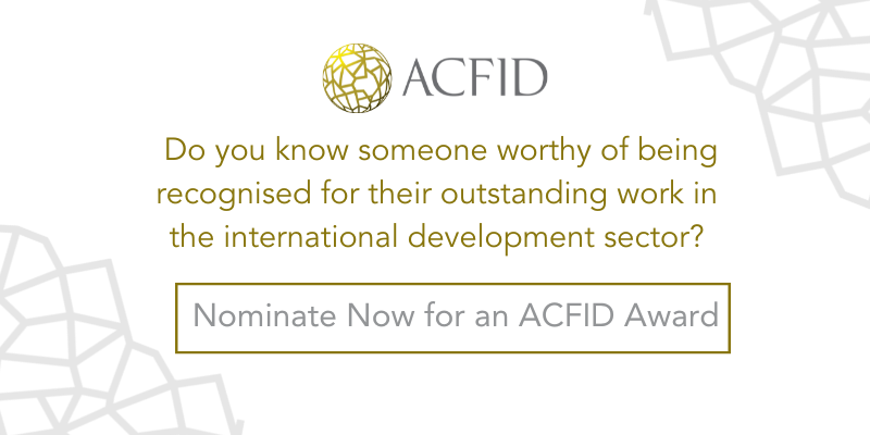 Do you know someone worthy of being recognised for their outstanding work in the international development sector? Nominate now for an ACFID Award?