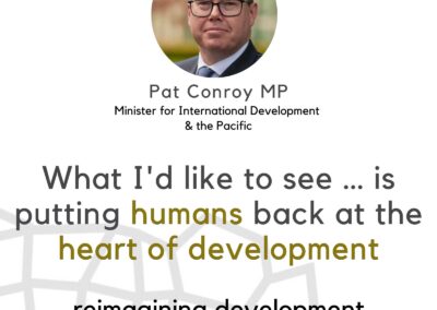 The DNA of Development with Minister Pat Conroy: Episode 2 of Reimagining Development