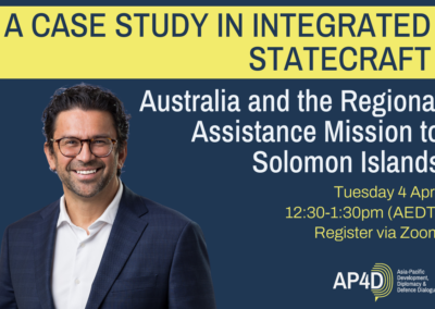 Webinar | A case study in integrated statecraft: Australia and the Regional Assistance Mission to Solomon Islands