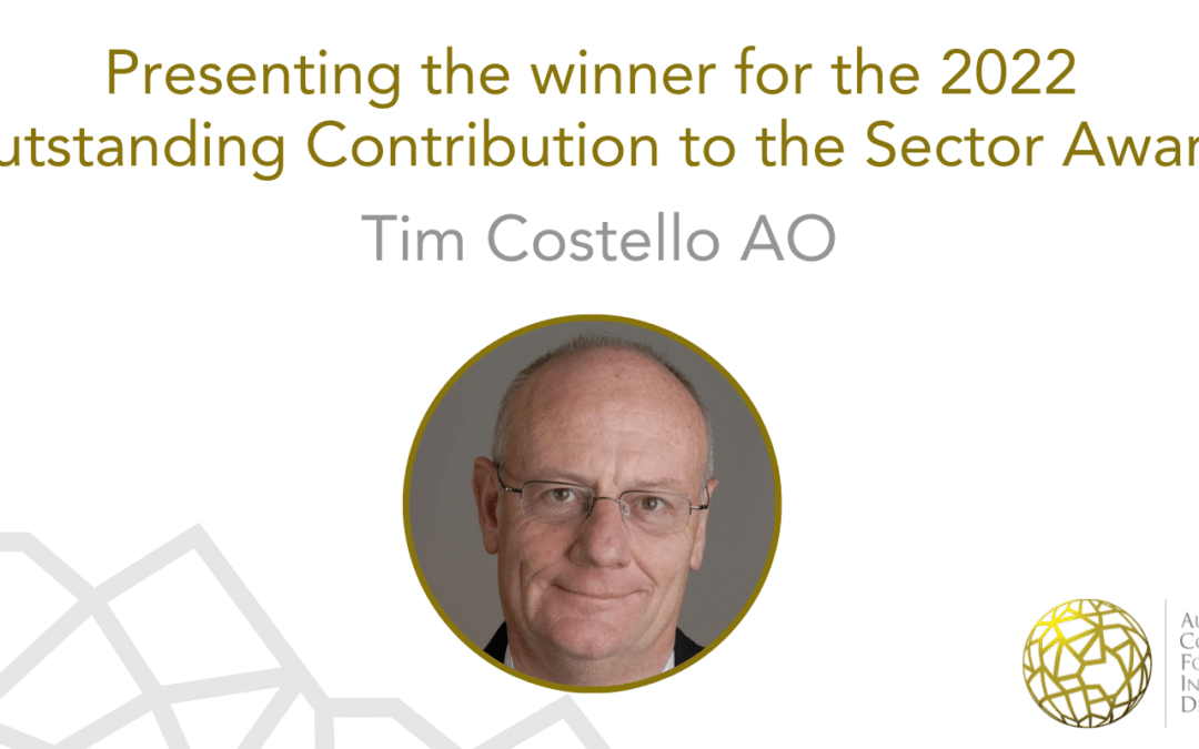 2022 Outstanding Contribution to the Sector Award: Tim Costello AO
