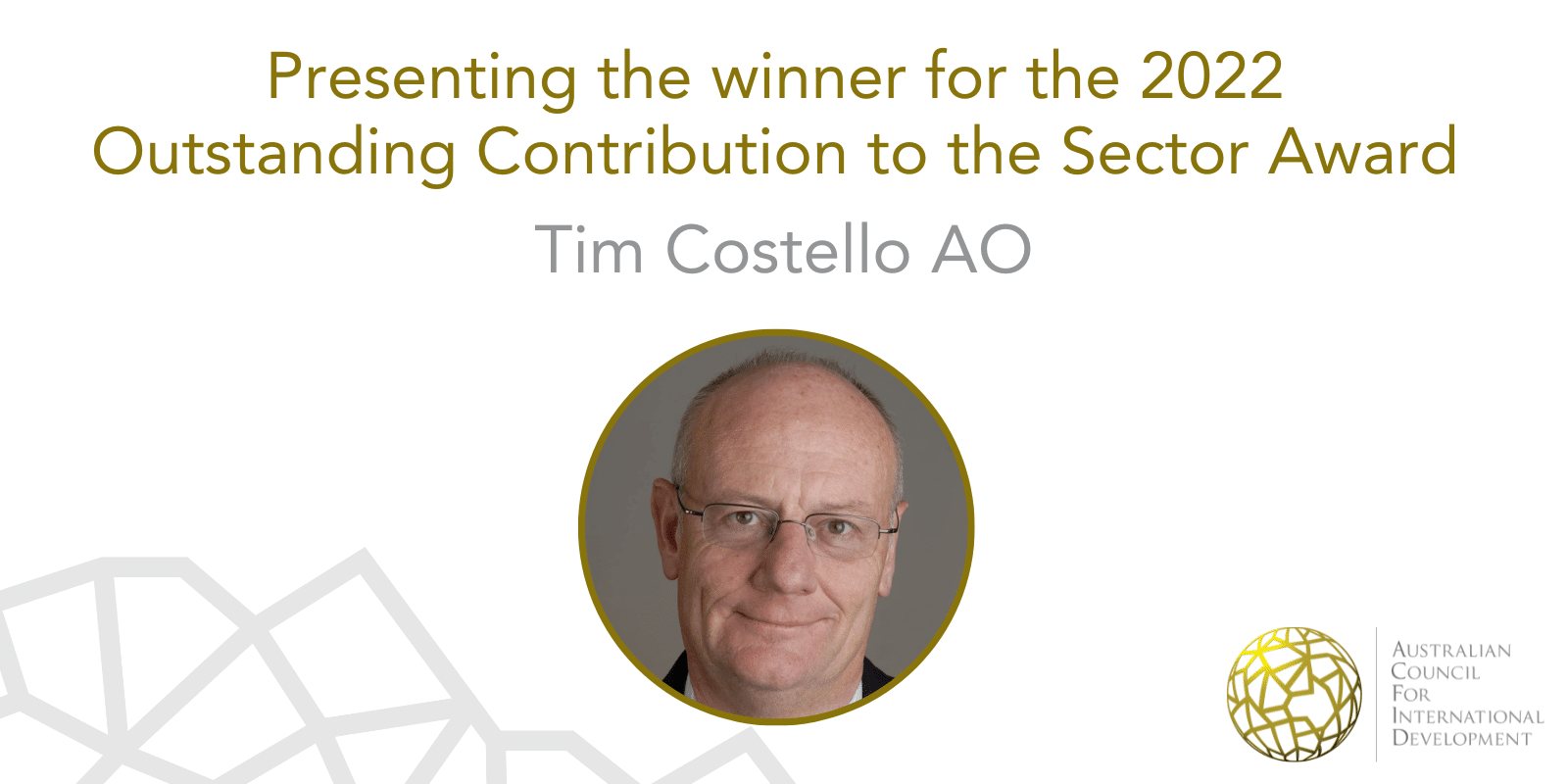 Presenting the winner for the 2022 Outstanding Contribution to the Sector Award