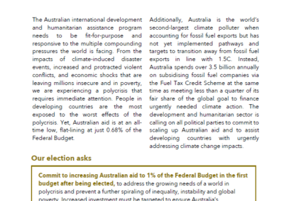 ACFID Federal Election Platform 2025