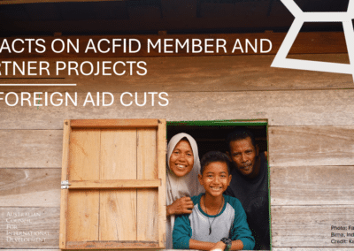 Impacts of US funding cuts on ACFID members and their partners