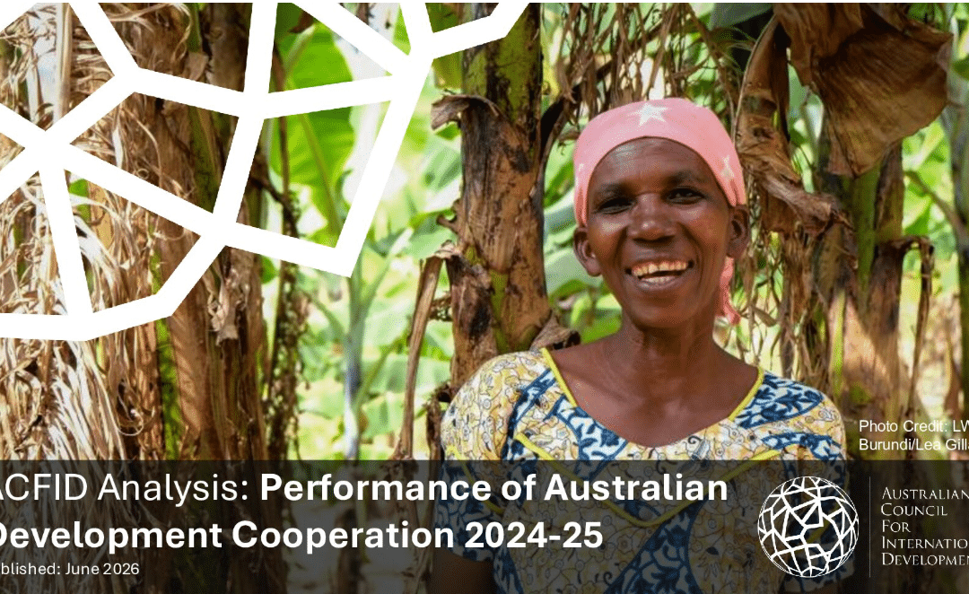 ACFID Analysis: Performance of Australian Development Cooperation 2024-25
